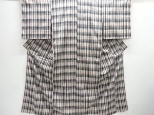 大正ロマン　変わり縞織り出しお召着物